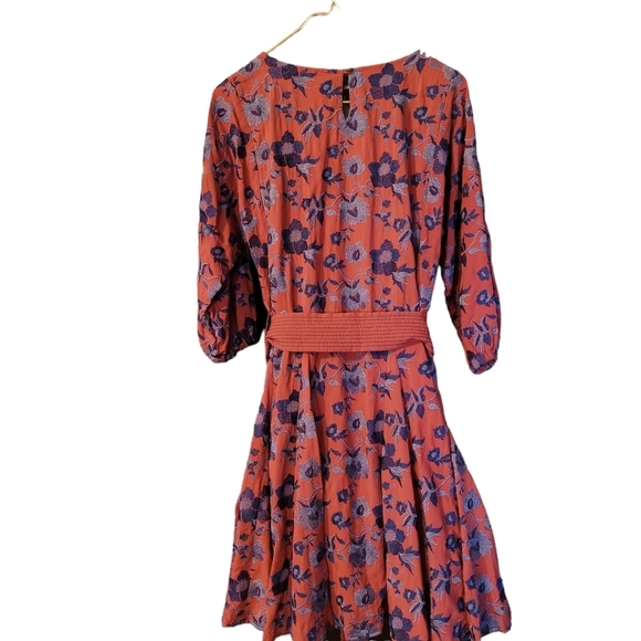 Anthropologie embroidered Juniper belted swing dress - XS.      A72 - Picture 7 of 14